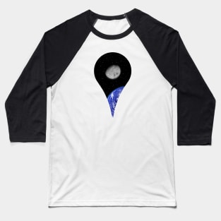 Moon (maps marker) Baseball T-Shirt